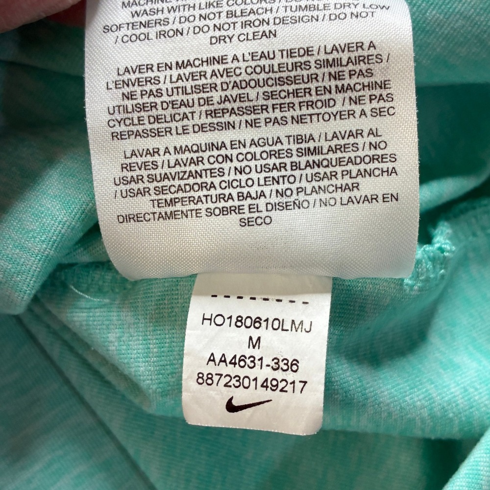 Nike Running Dri-FIT Womens Quarter Zip Pullover Teal Heather Thumbholes Medium - Picture 15 of 16